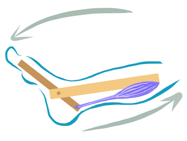foot judder correction- down  illustration
