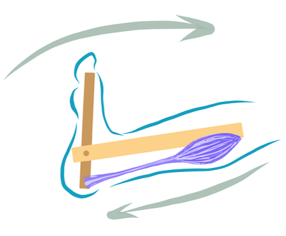 foot judder correction- up  illustration
